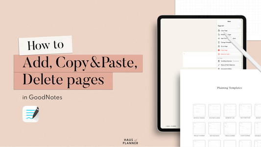 How to Add, Duplicate, or Delete pages in GoodNotes