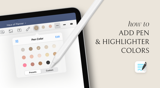 How to Add Custom Pen & Highlighter Colors in GoodNotes