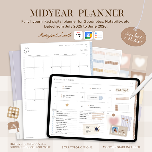 2025-26 Midyear Digital Planner | Bundle