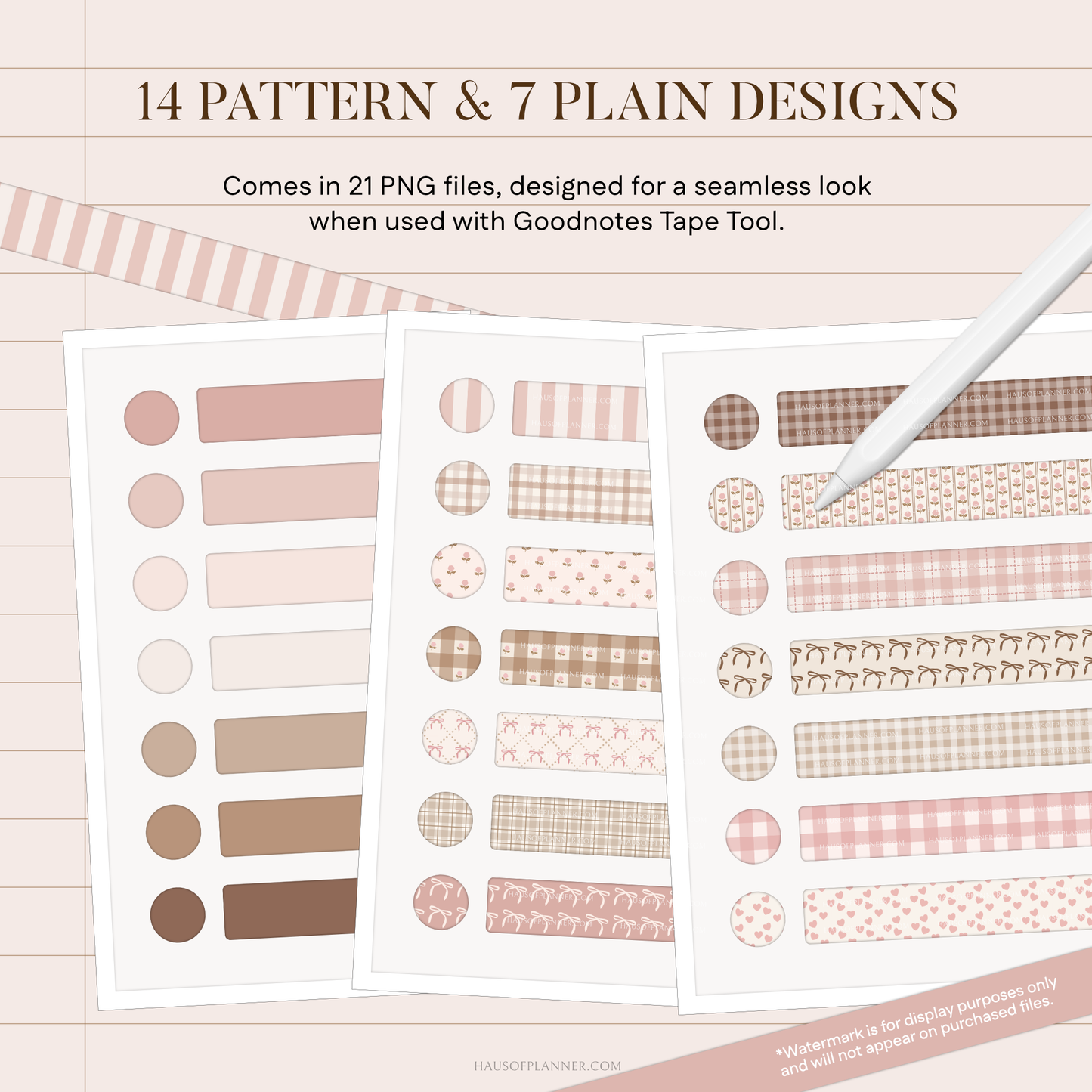 Goodnotes Pattern Washi Tapes