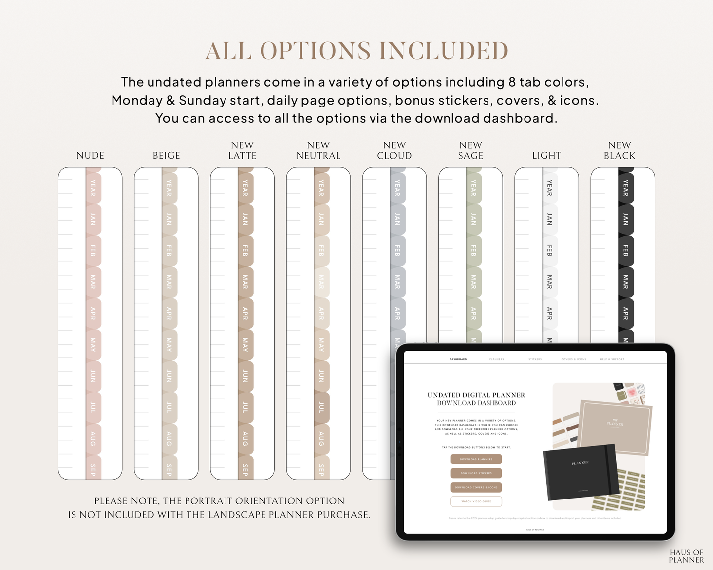 Undated Digital Planner | Landscape