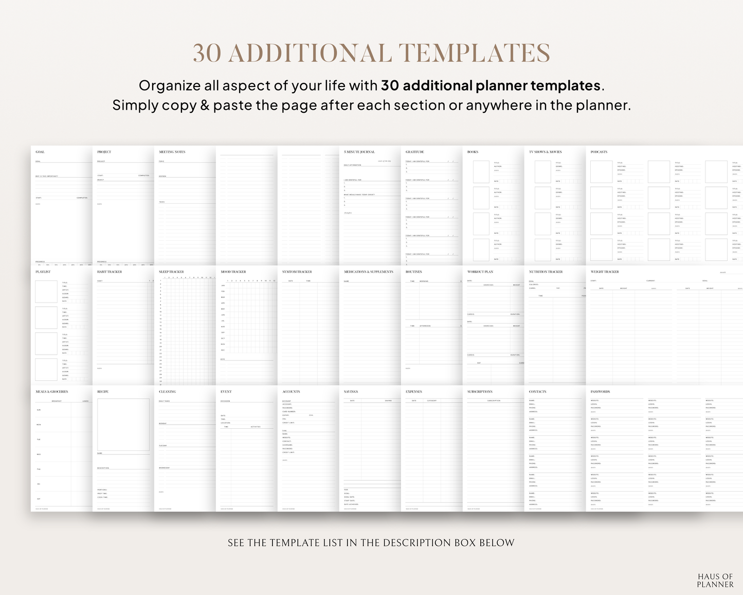 Undated Digital Planner | Bundle