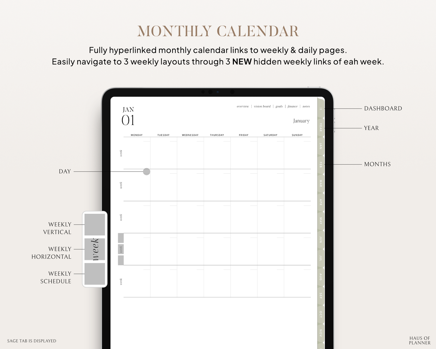 Undated Digital Planner | Portrait