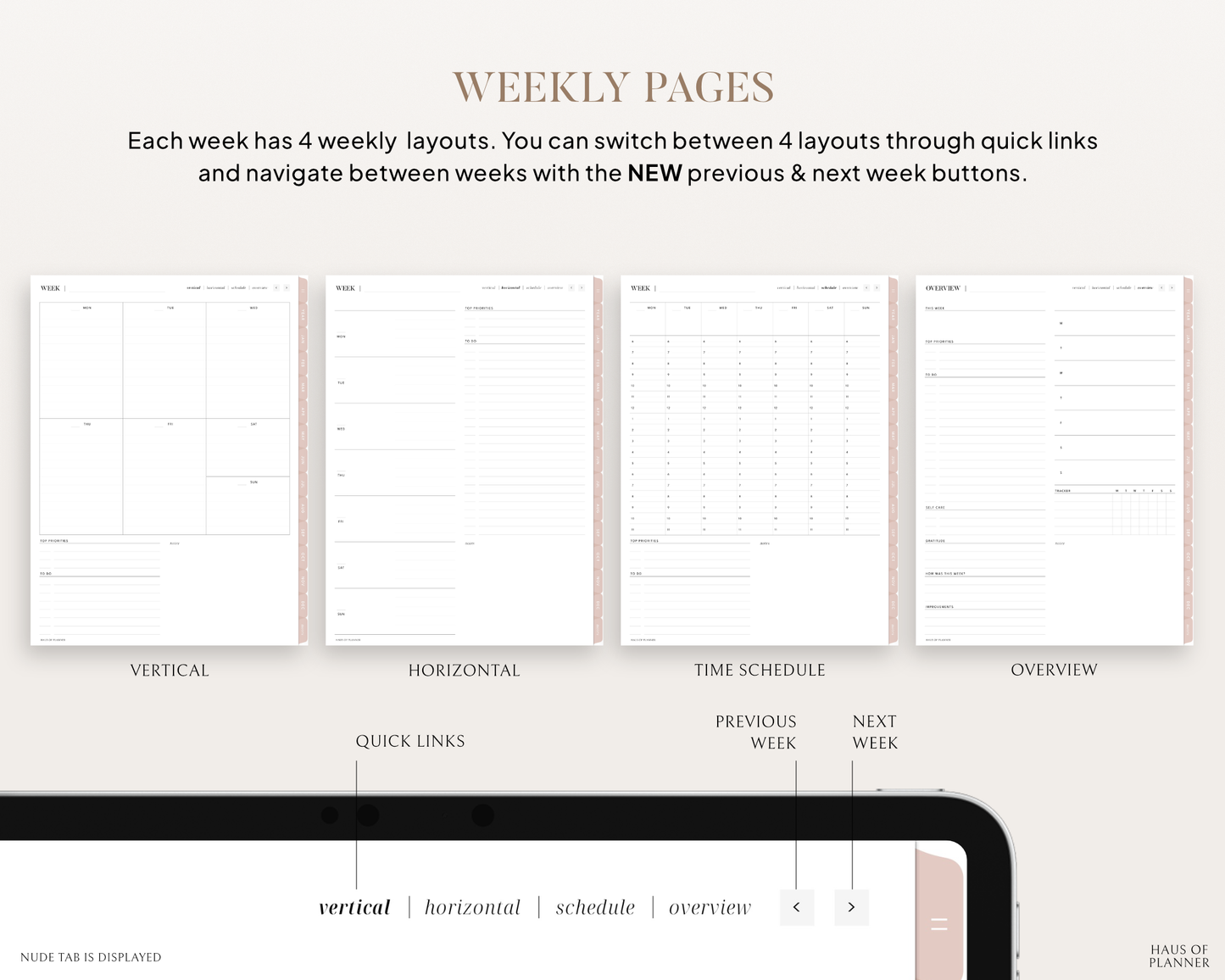 Undated Digital Planner | Portrait