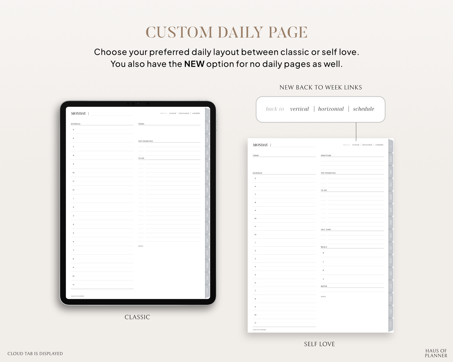 Undated Digital Planner | Portrait