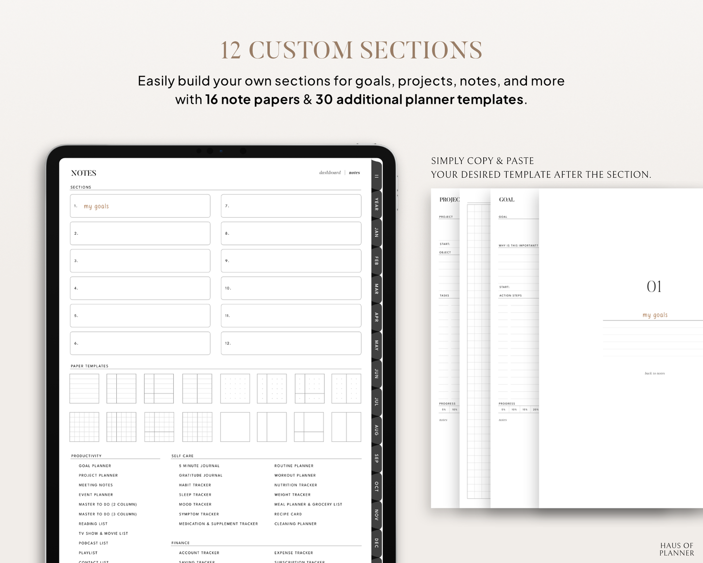 Undated Digital Planner | Portrait