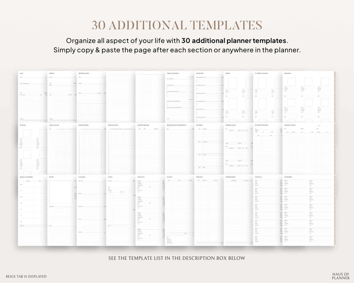 Undated Digital Planner | Portrait