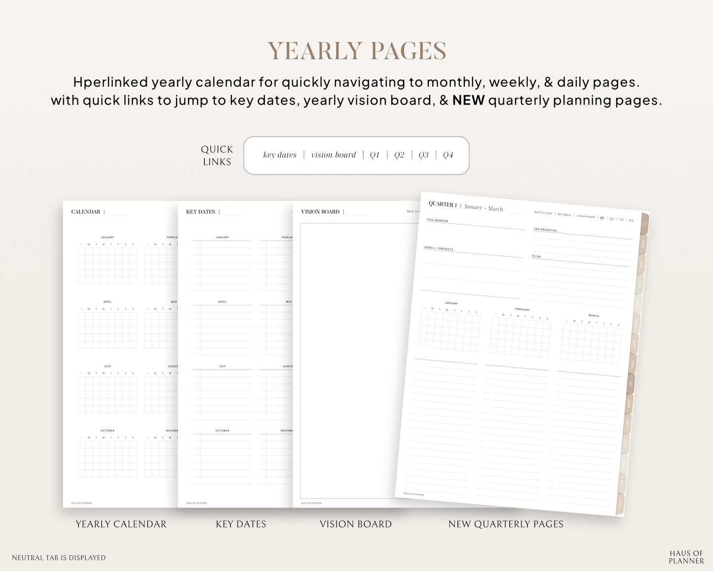 Undated Digital Planner | Portrait