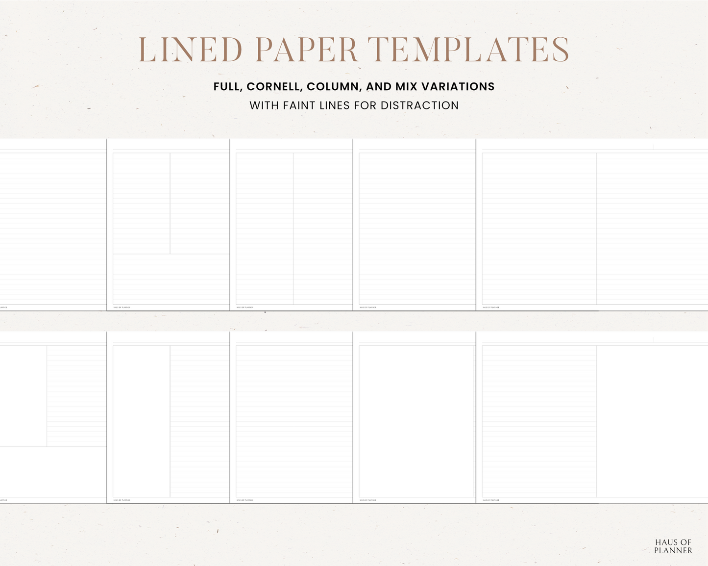 12 Subject Digital Notebooks | Landscape | 5 Neutral Colors