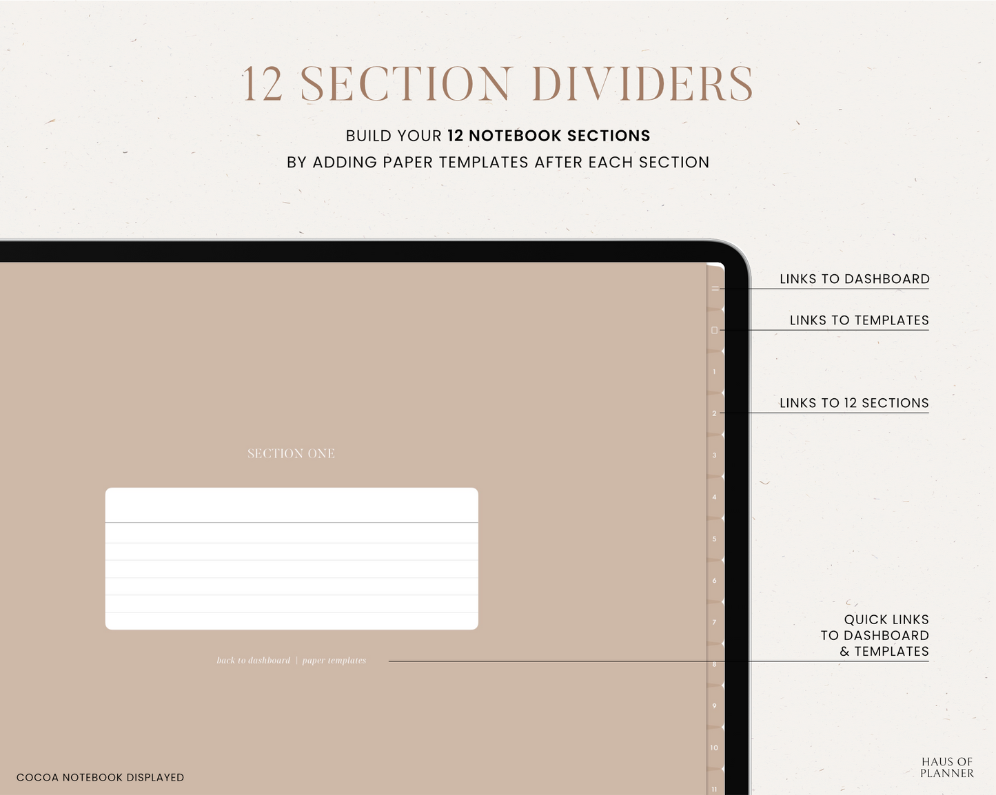 12 Subject Digital Notebooks | Landscape | 5 Neutral Colors