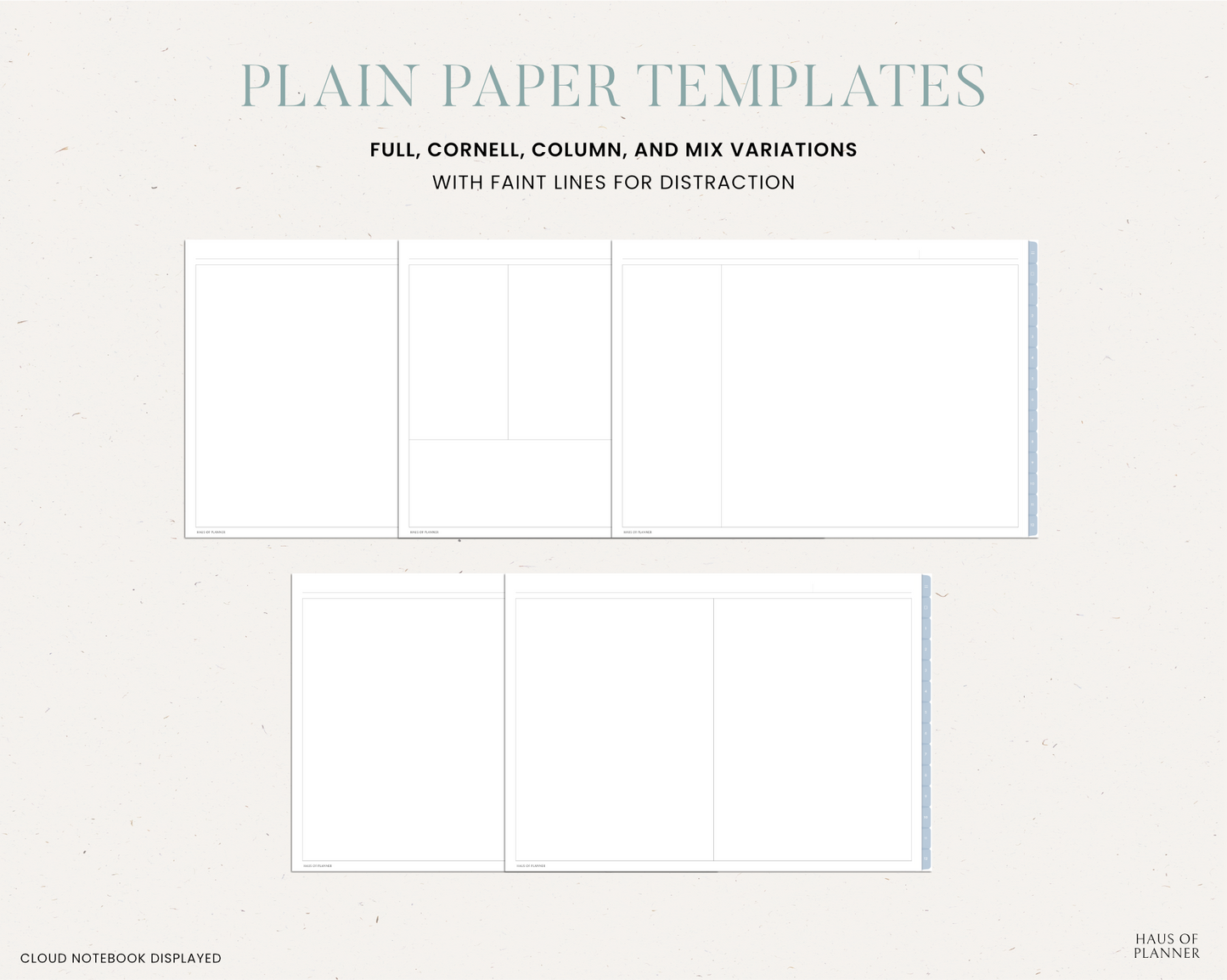 12 Subject Digital Notebooks | Landscape | 5 Pastel Colors