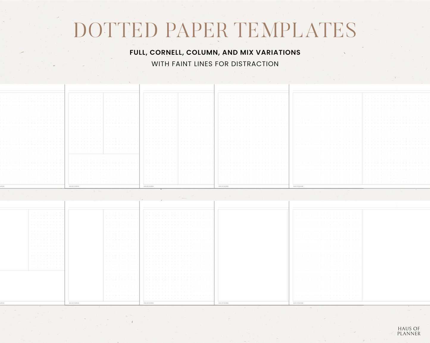 12 Subject Digital Notebooks | Landscape | 5 Neutral Colors