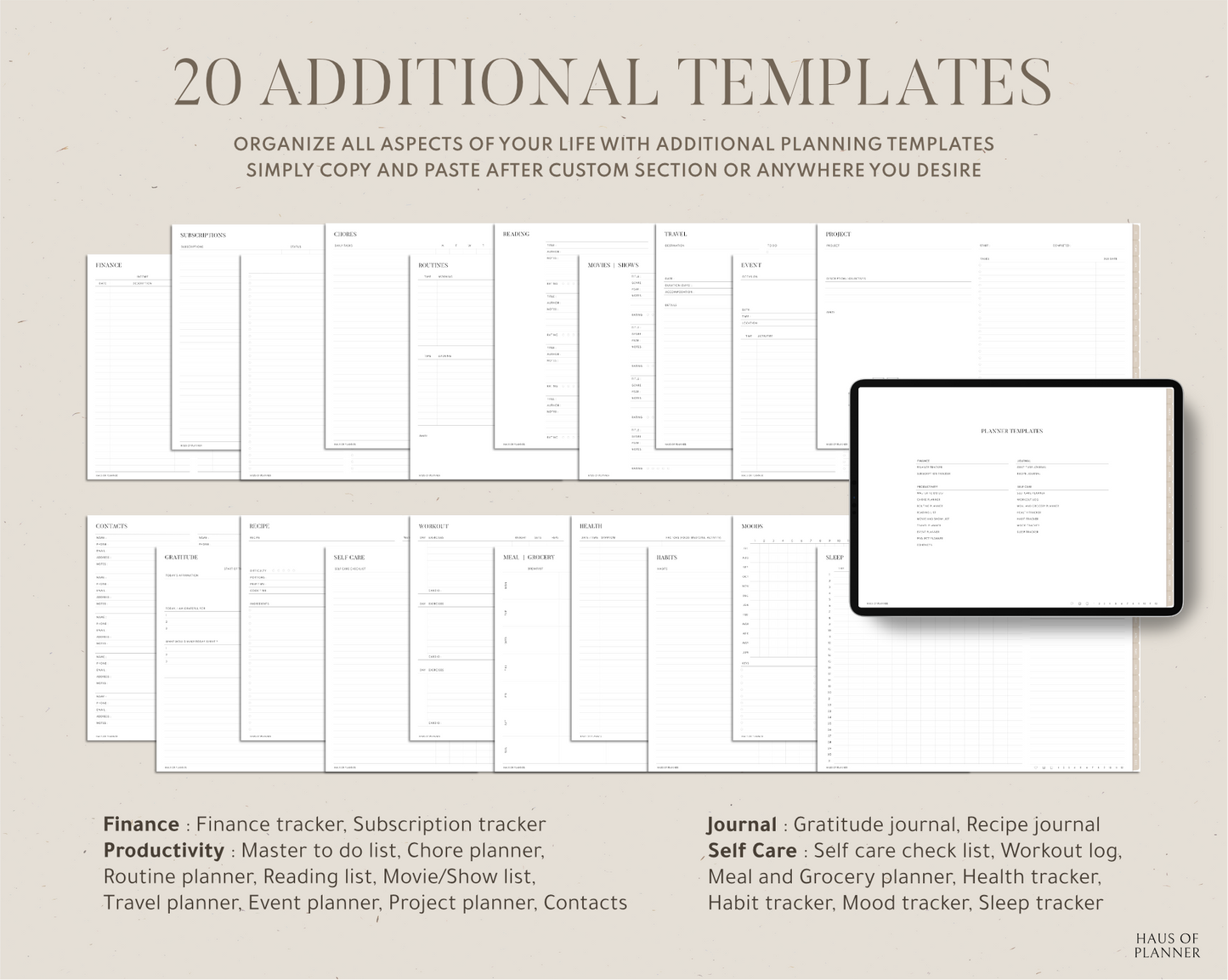 Undated Digital Planner | Landscape