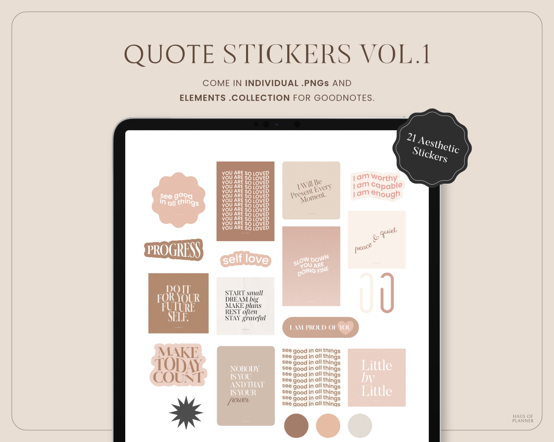 Quote Digital Stickers Vol.1