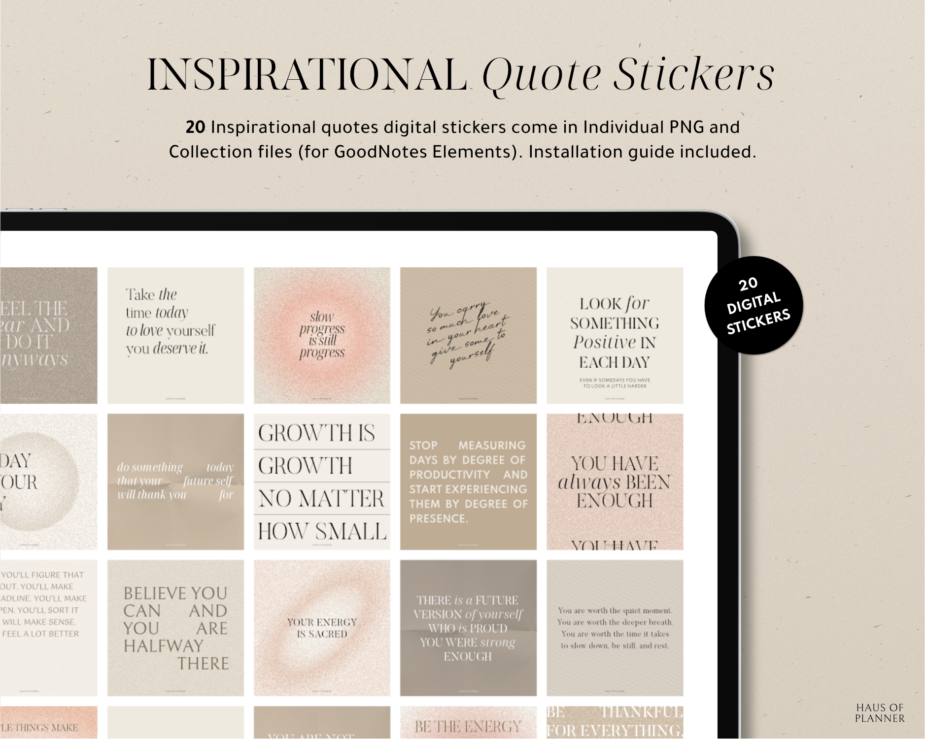 Inspirational Quote Stickers – Haus of Planner