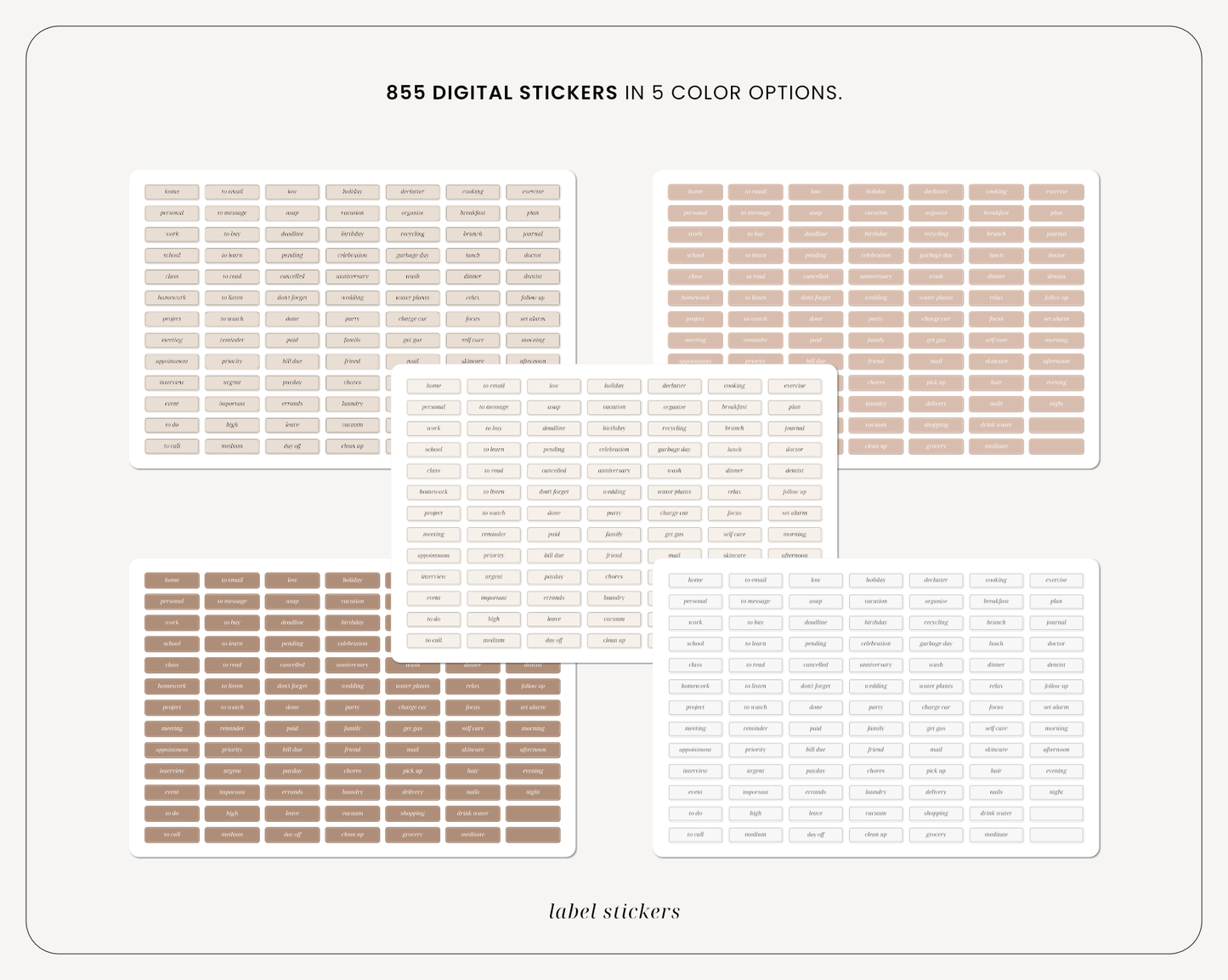 Everyday Digital Stickers | Neutral