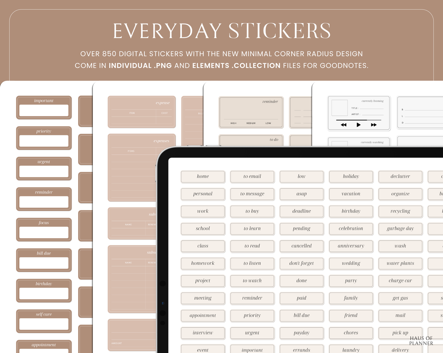 Everyday Digital Stickers | Neutral