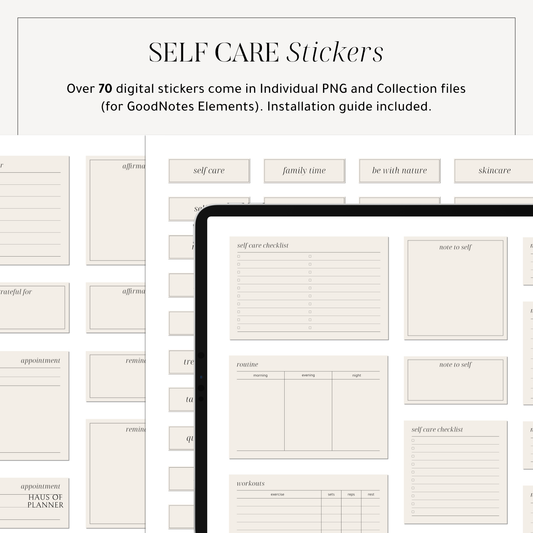 SelfCare Digital Stickers