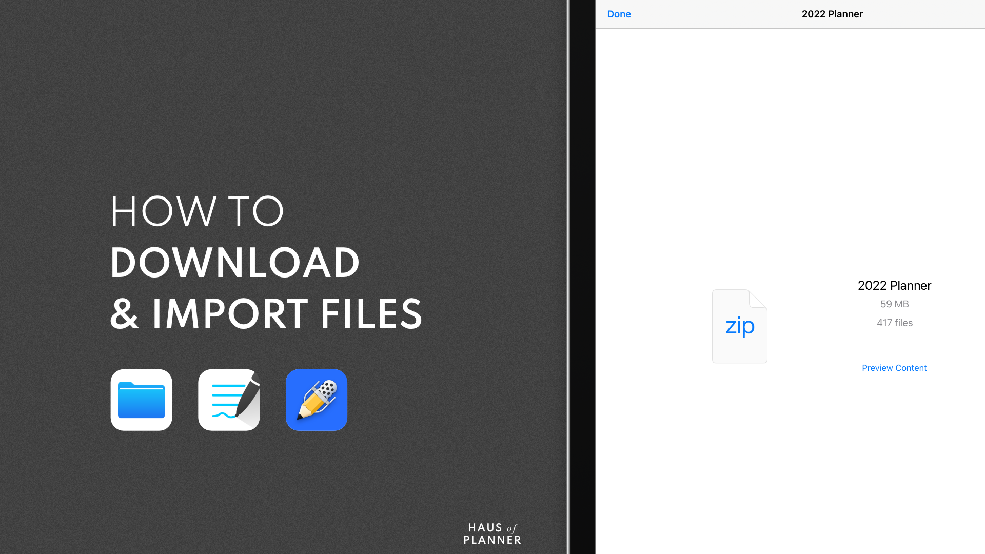 How to Download and Import Files – Haus of Planner