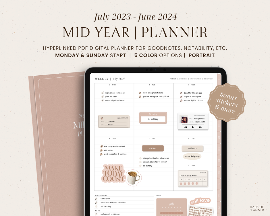 Haus of Planner Minimal Digital Stationery