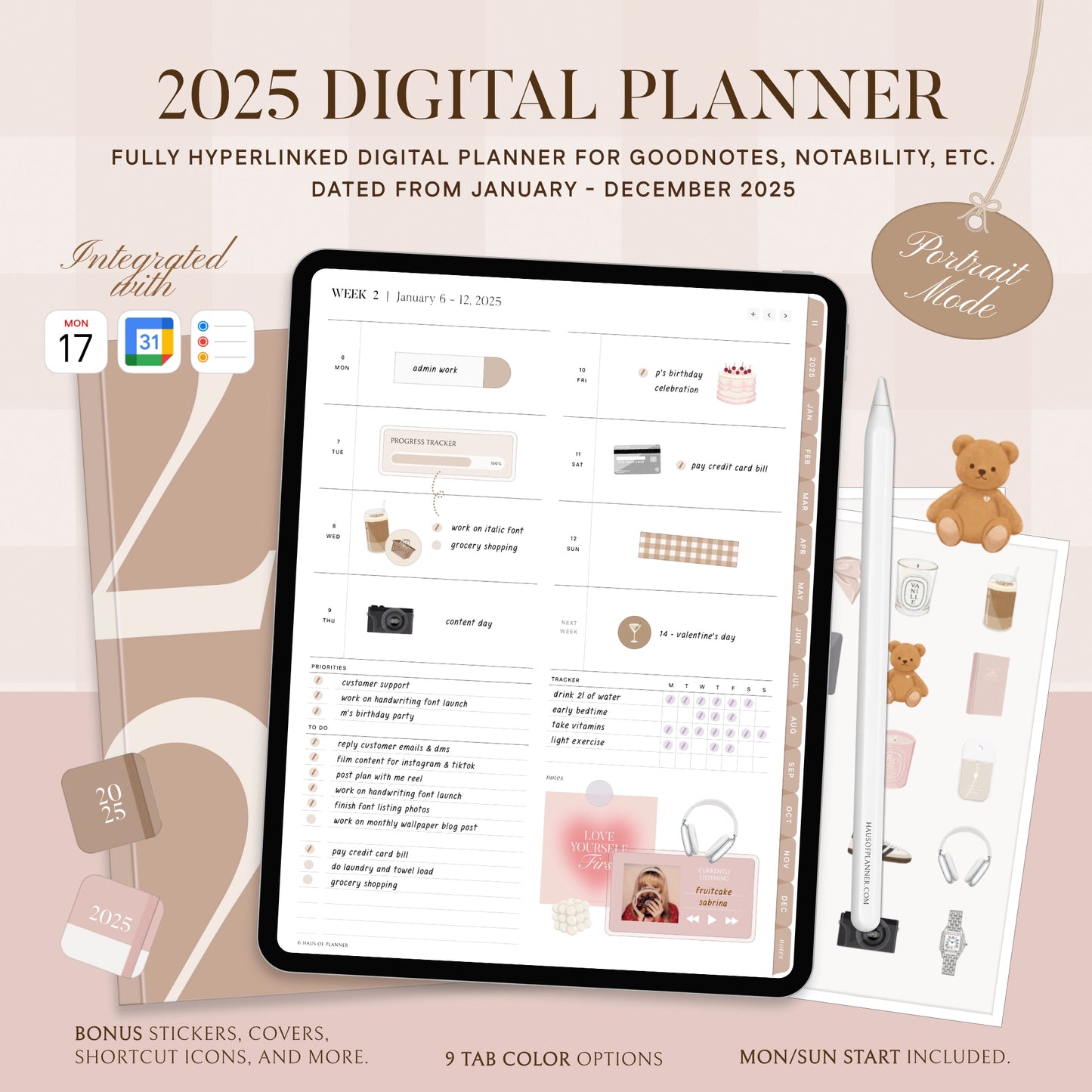 2025 Digital Planner | Portrait