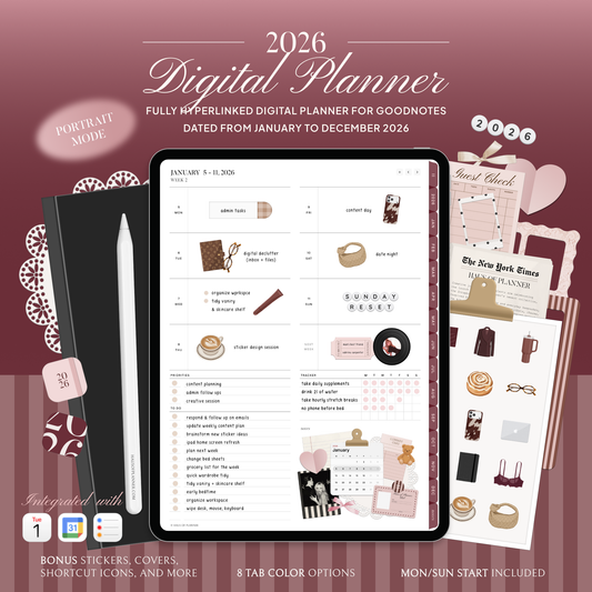 2026 Digital Planner | Portrait