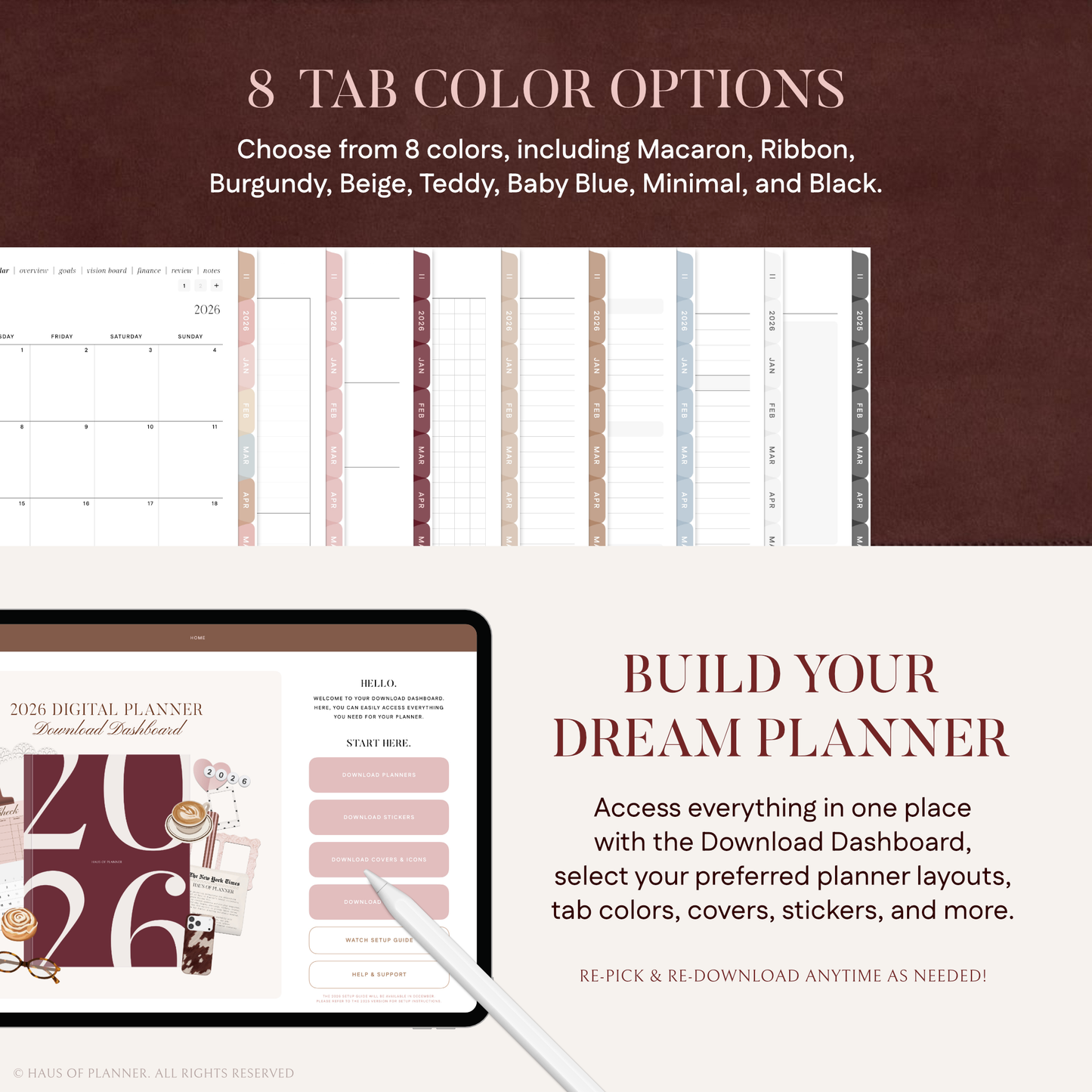 2026 Digital Planner | Portrait