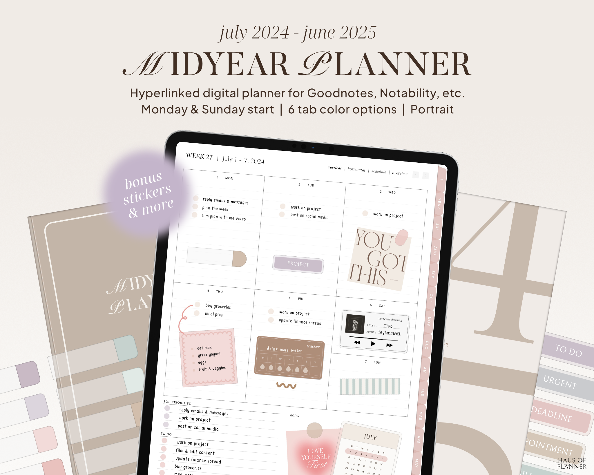Haus of Planner Minimal Digital Stationery