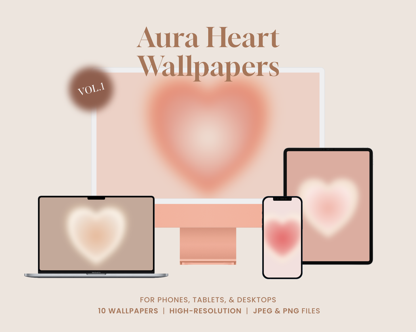 Aura Heart Wallpapers Vol.1 | for Phone, Tablet, & Desktop – Haus of Planner