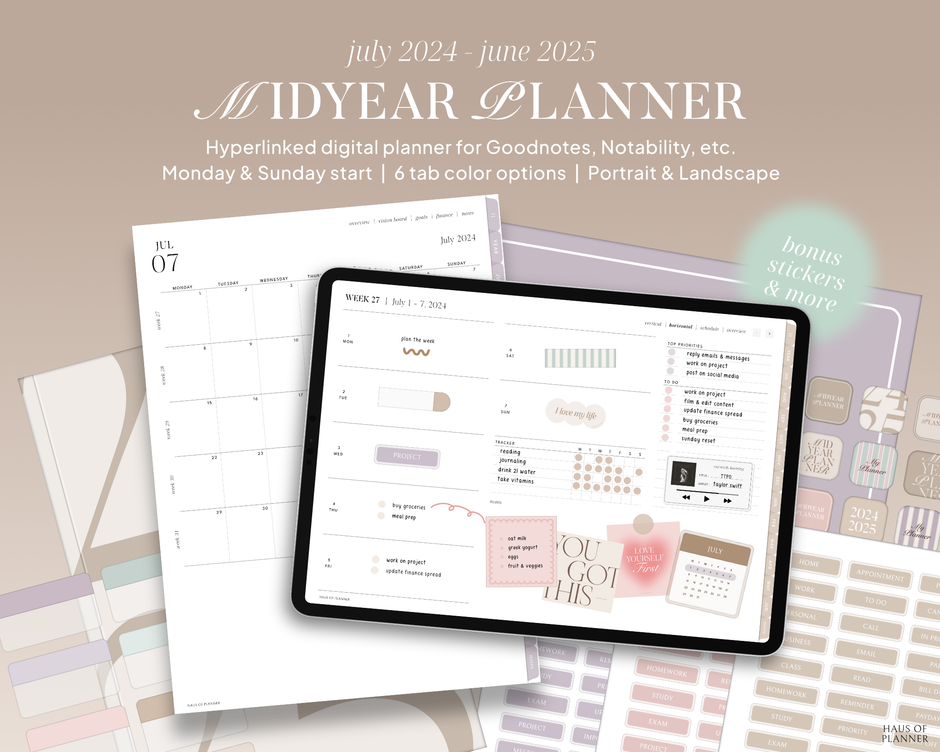Haus of Planner Minimal Digital Stationery