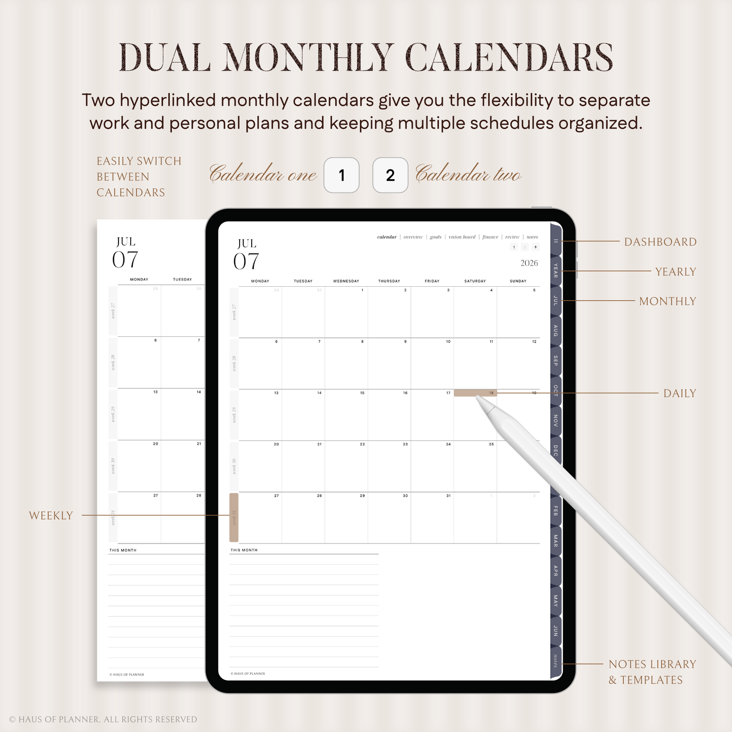 2026-27 Midyear Digital Planner | Portrait