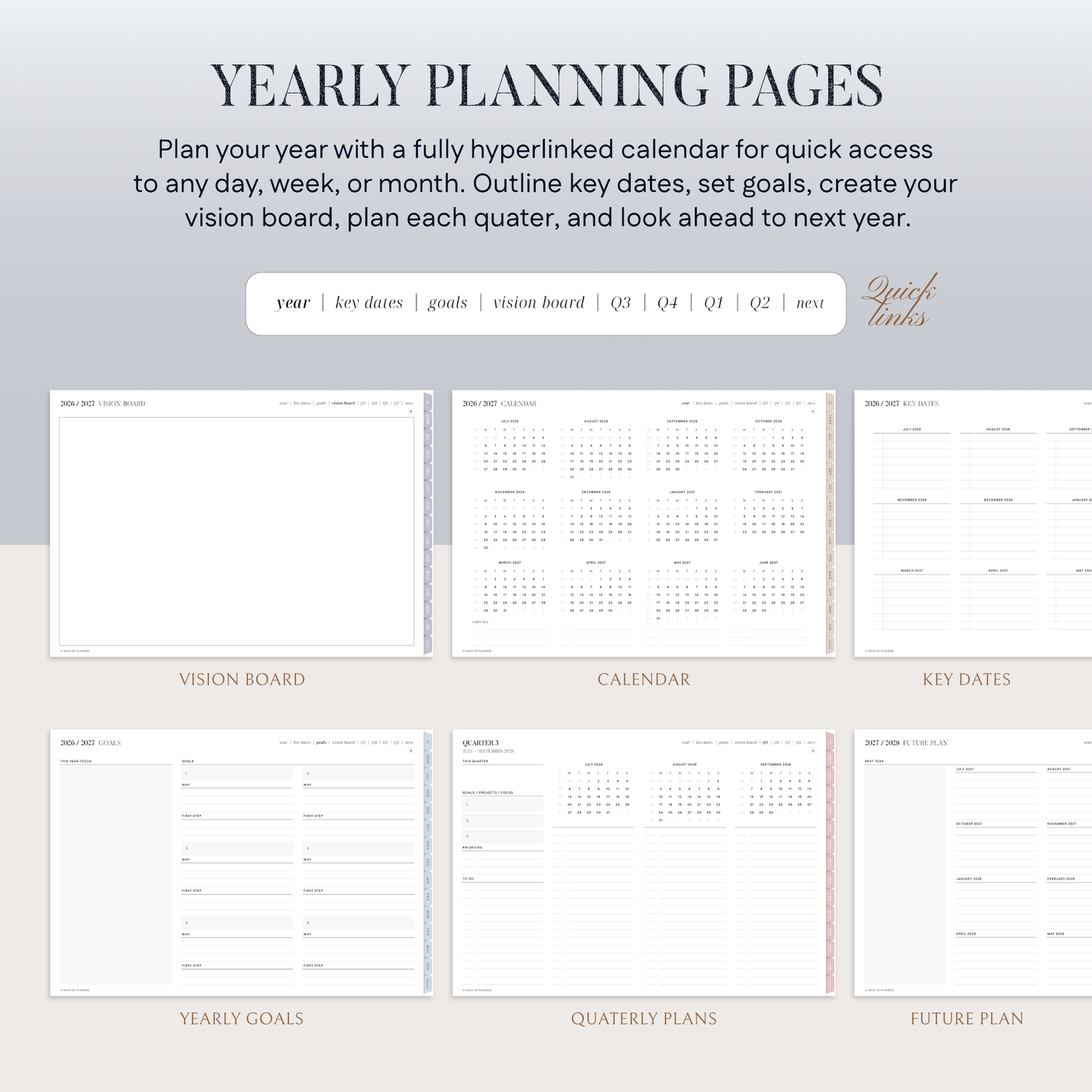 2026-27 Midyear Digital Planner | Landscape