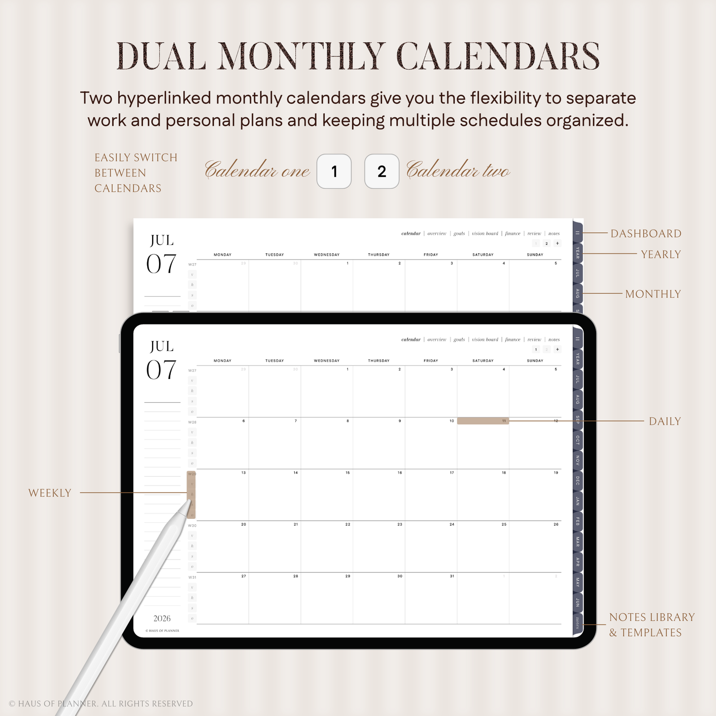 2026-27 Midyear Digital Planner | Landscape