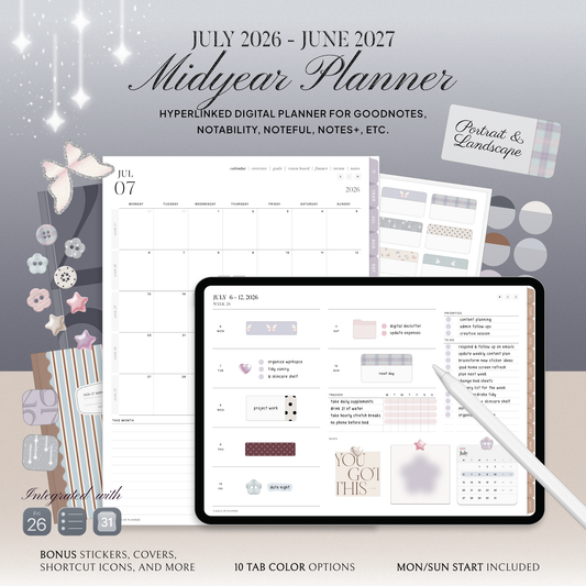 2026-27 Midyear Digital Planner | Bundle