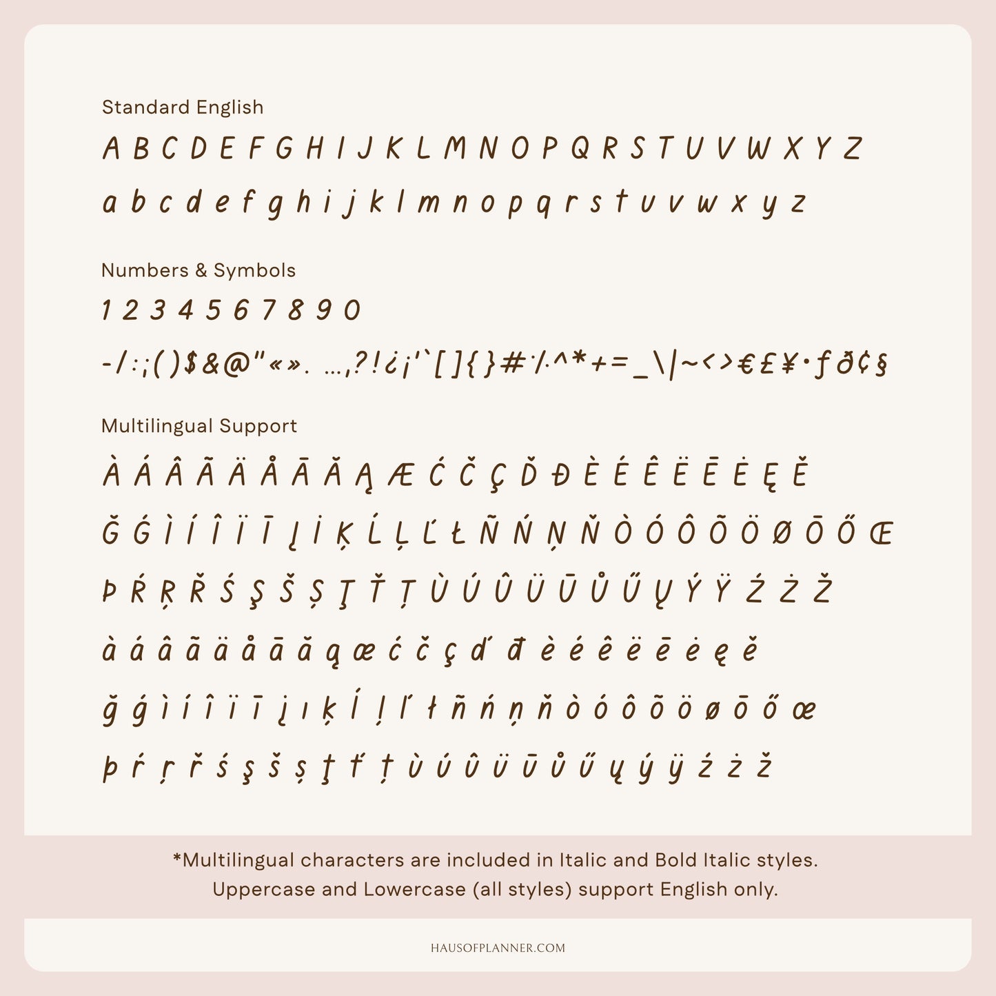 Handwriting Font | Italic