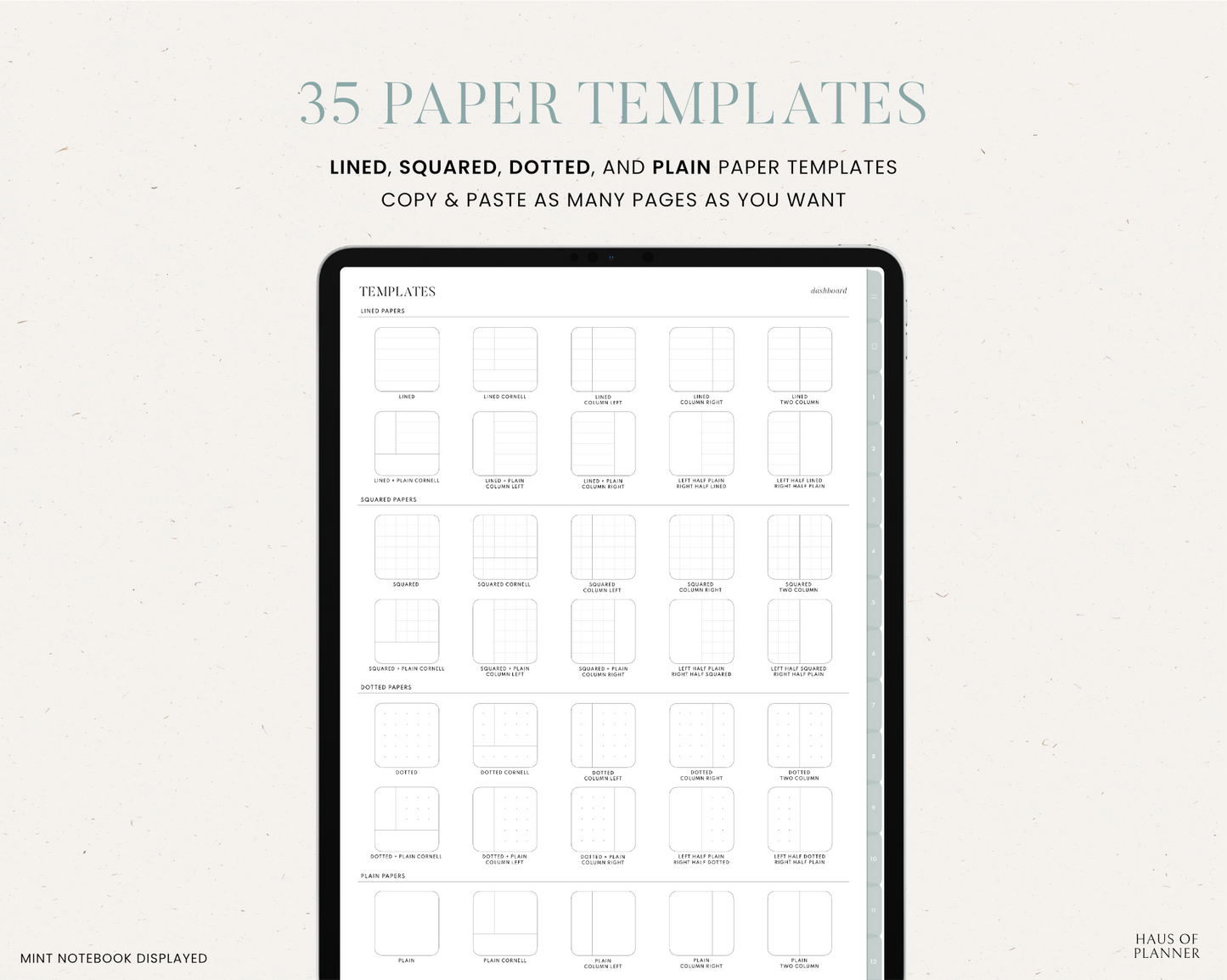 12 Subject Digital Notebooks | Portrait | 5 Pastel Colors