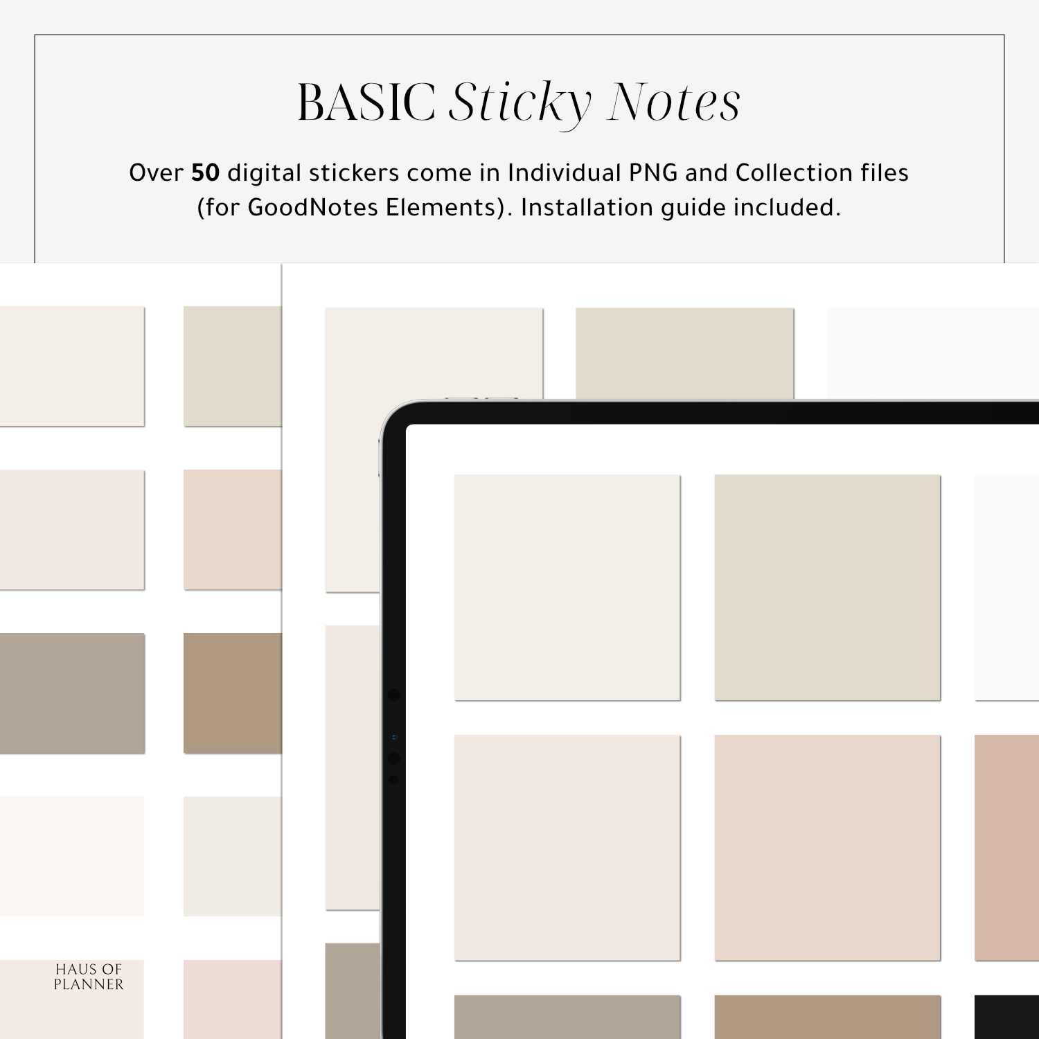 Basic Digital Sticky Notes – Haus of Planner